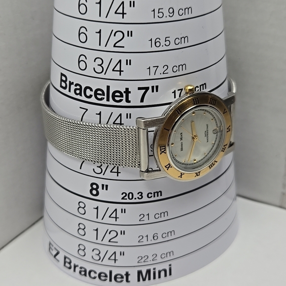 Womens Hugo Max 18k Gold Plated Date Watch New Battery - Picture 6 of 9